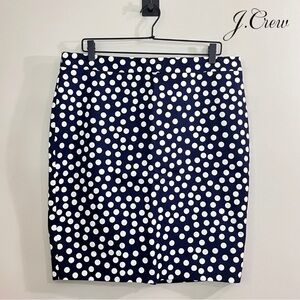 NWT J. Crew The Pencil Skirt in Polka Dot